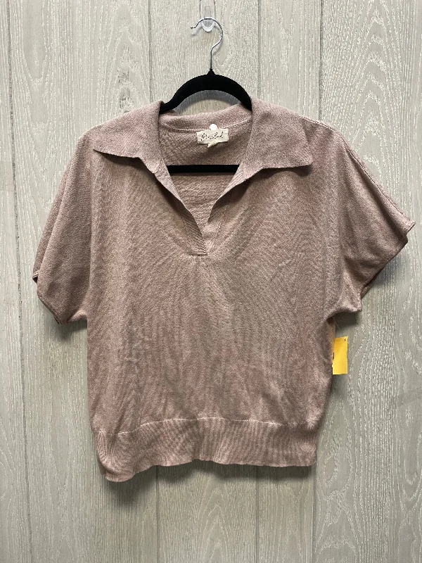 Sweater Short Sleeve By Marled In Tan, Size: L