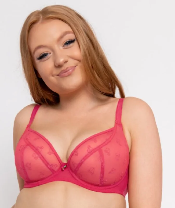 Curvy Kate Cherry Pop Plunge Bra  - Cherry Glow