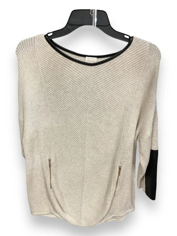 Sweater By Chicos In Beige, Size: L