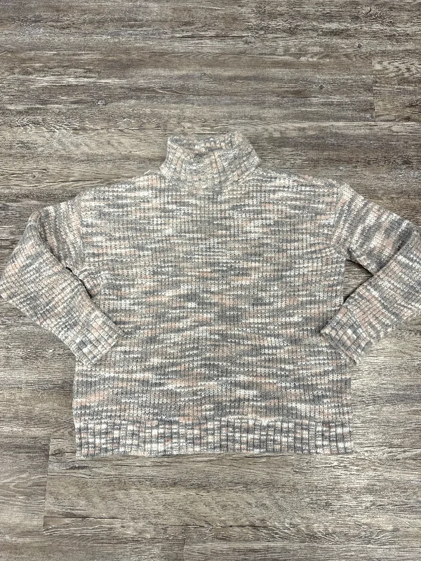 Sweater By Loft In Grey & Tan, Size: L