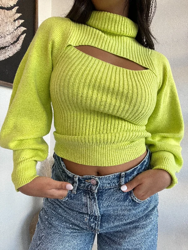 Sweater Turtleneck Cut-Out