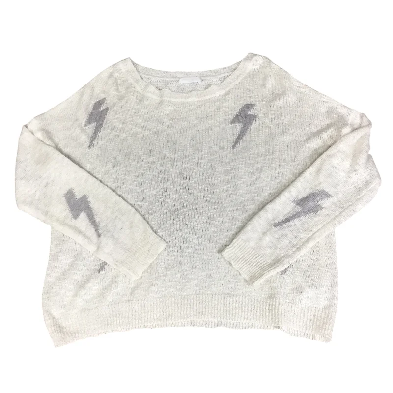 Sweater By Vestique In White, Size: M