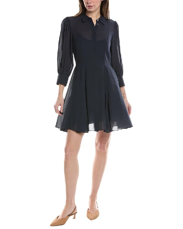 Theory Mini Silk Shirtdress