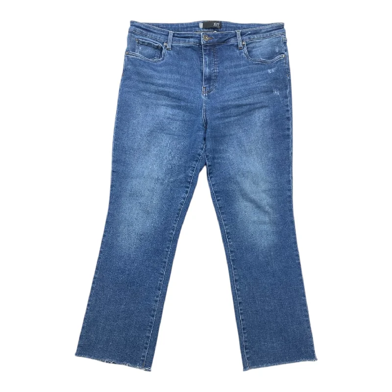 Jeans Straight By Kut In Blue Denim, Size: 16