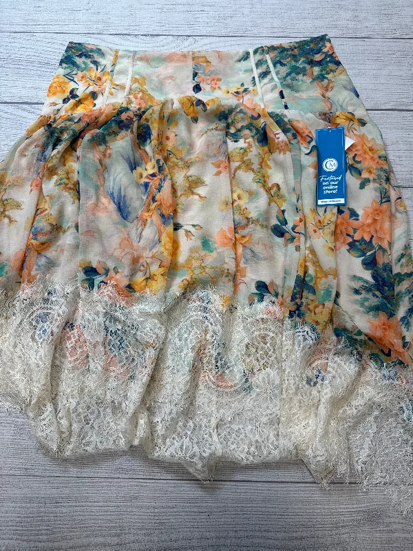 Skirt Midi By Anthropologie In Floral Print, Size: 2x