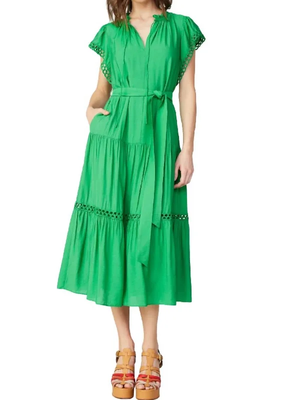 Emerald City Midi Dress In Green