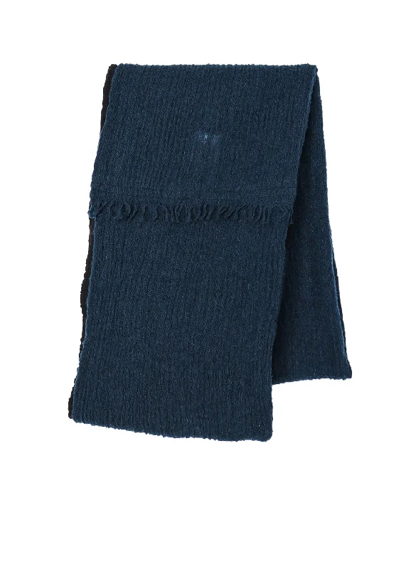 SHRINK WOOL CREPE PANEL NECK WARMER