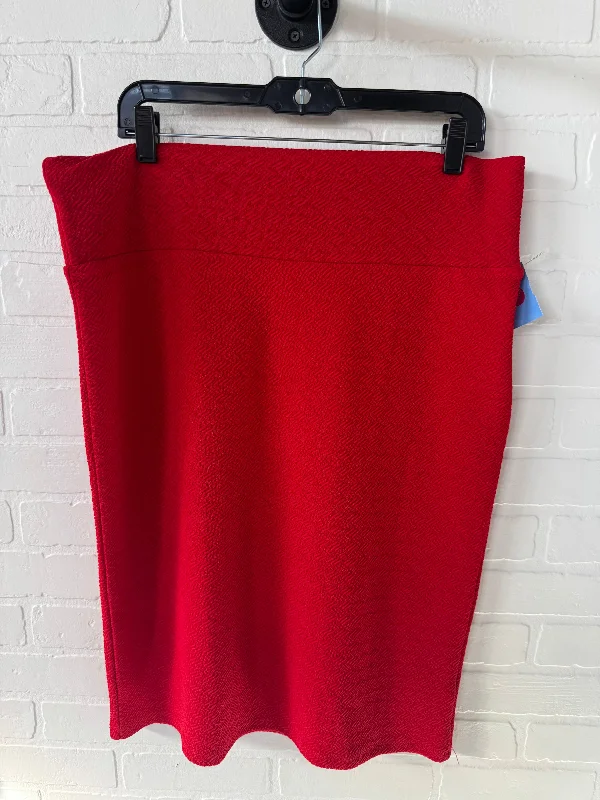 Skirt Midi By Lularoe In Red, Size: 20