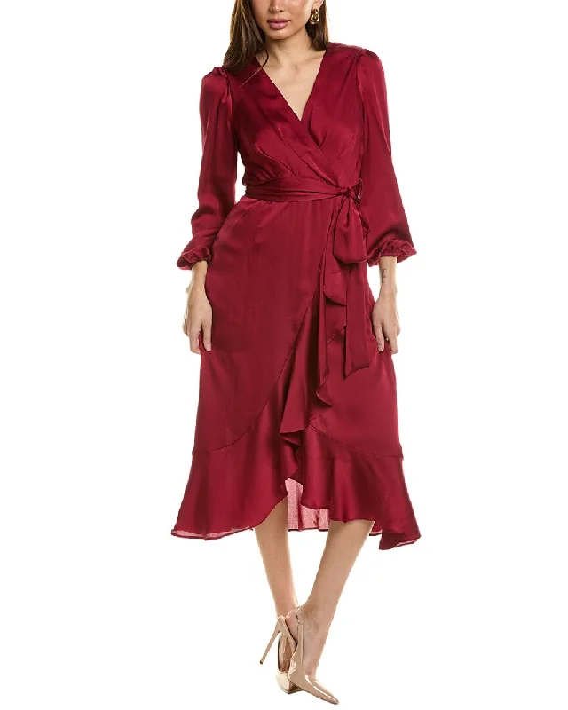 Tahari ASL Surplice Midi Dress