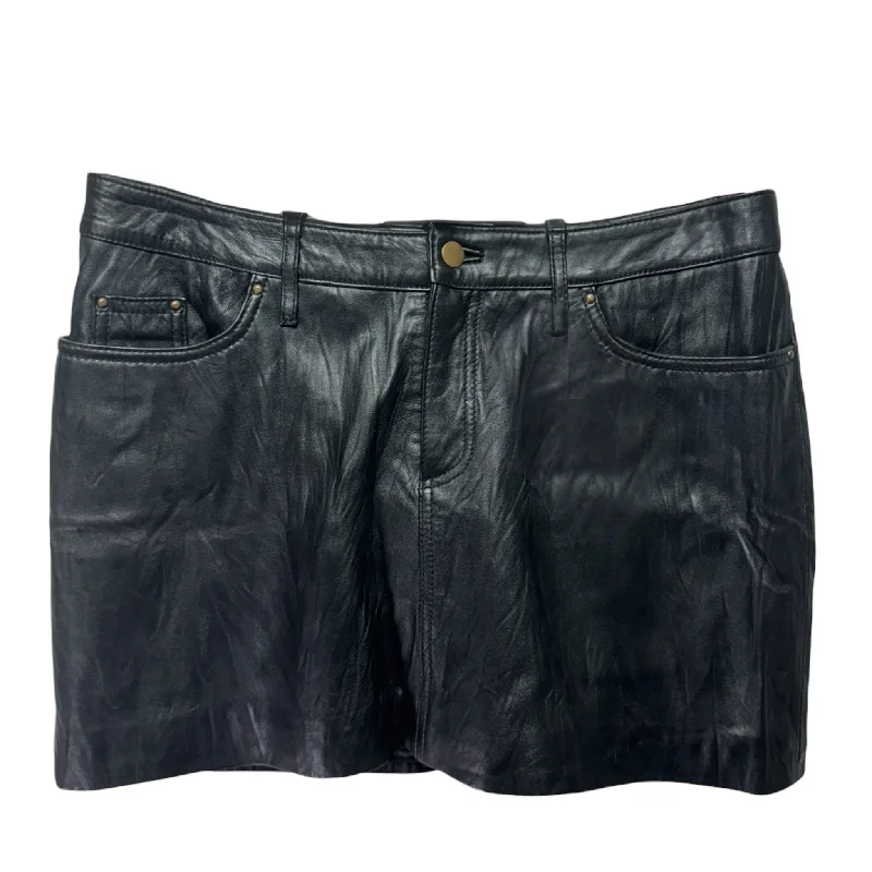 Faux Leather Mini Skirt Unbranded In Black, Size: M