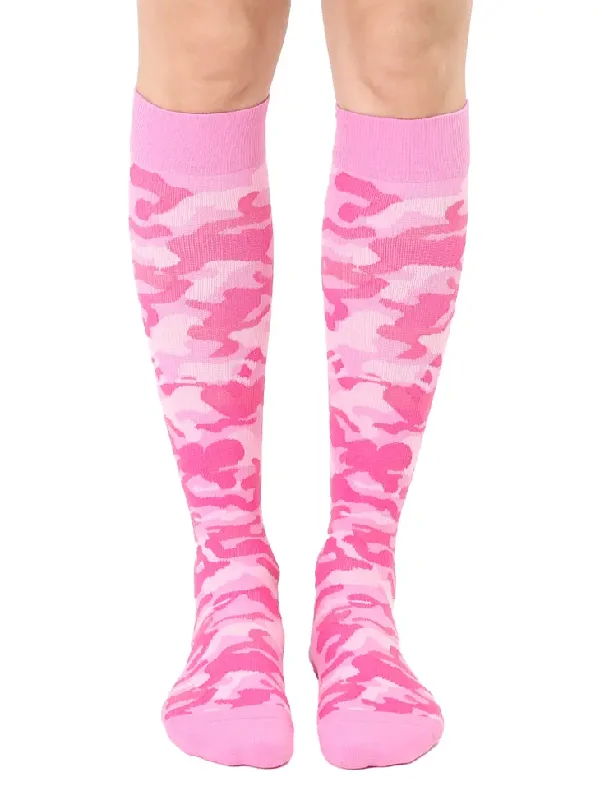 Pink Camo Compression Knee High