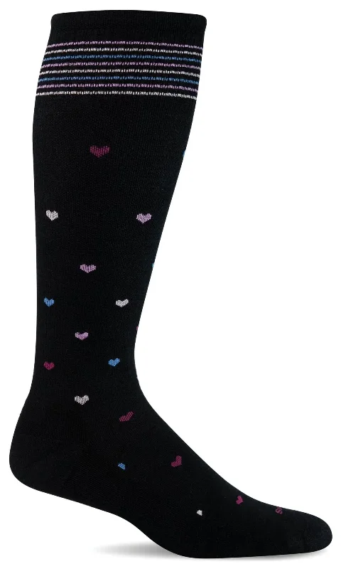 Women's Full Heart Wide Calf Fit Moderate Graduated Compression Socks