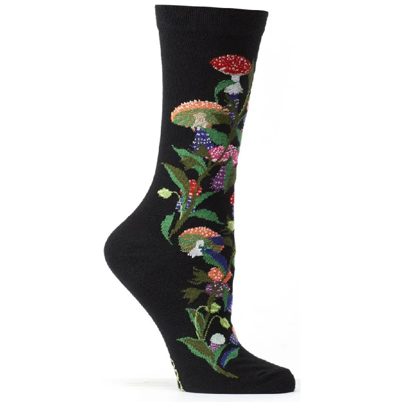 Women's Amanita Muscaria Crew (Black)