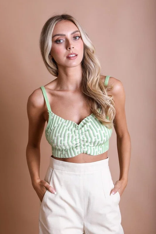 Mod Lines Contour Crop Top - Final Sale