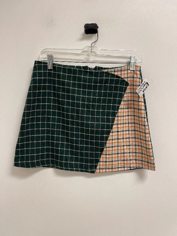 Skirt Mini & Short By Urban Outfitters In Green & Yellow, Size: 4