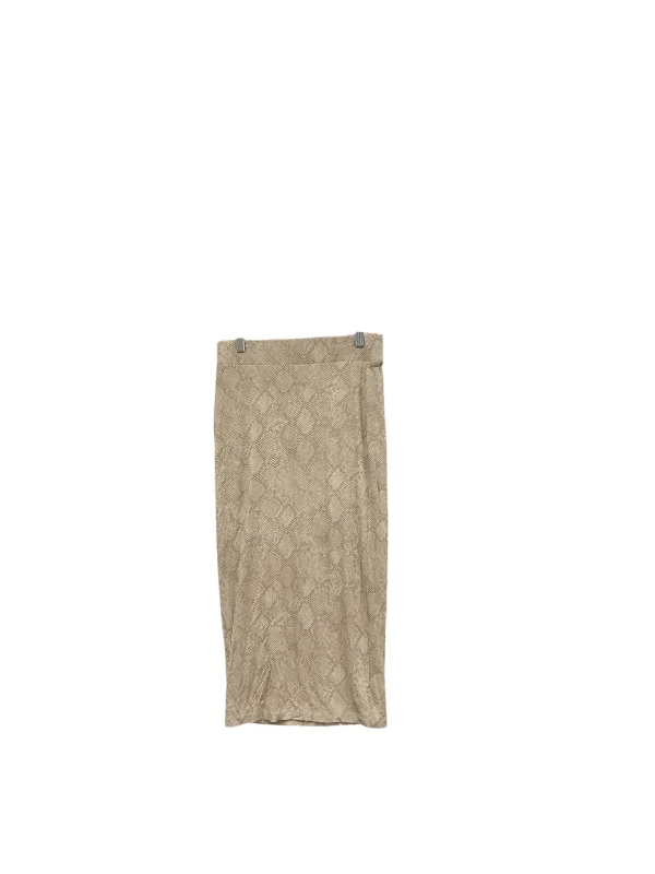 Skirt Maxi By Good American In Snakeskin Print, Size: M