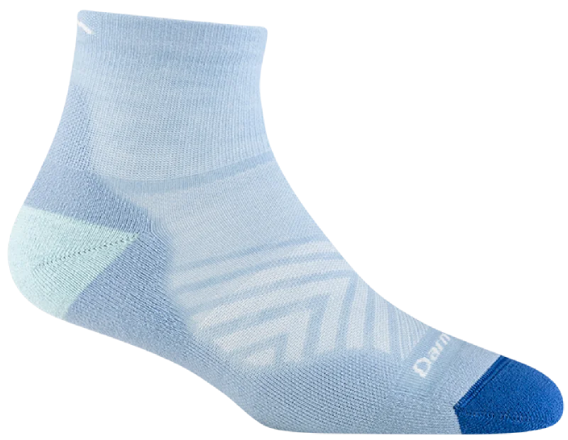 Women's Quarter Run Ultra-Lightweight Running Socks (Sky)