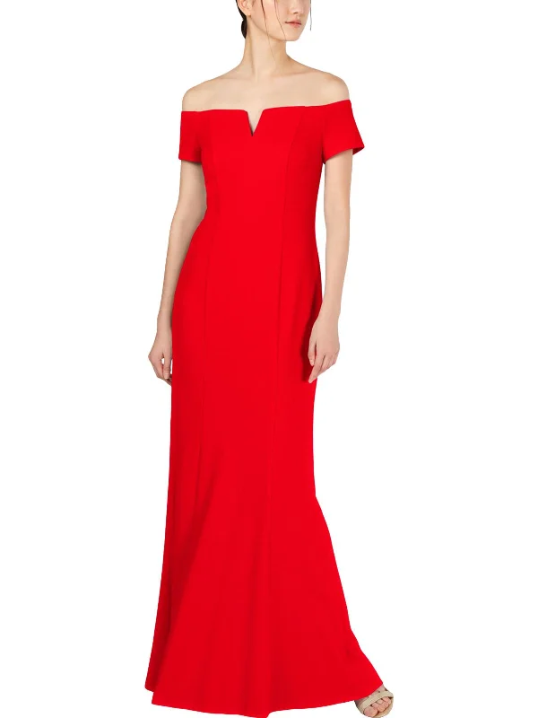 Womens Off-The-Shoulder Long Formal Dress