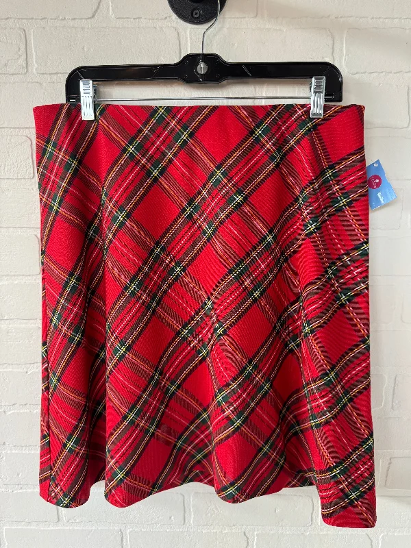 Skirt Mini & Short By Karen Kane In Red, Size: 14