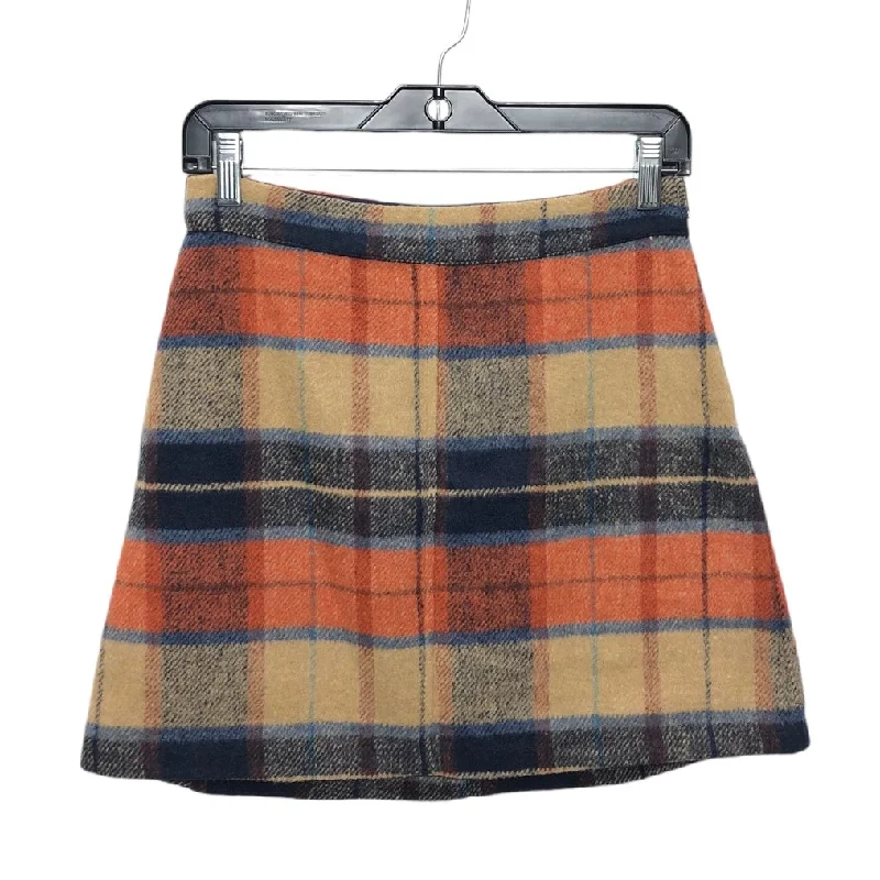 Skirt Mini & Short By Lulu In Plaid Pattern, Size: S