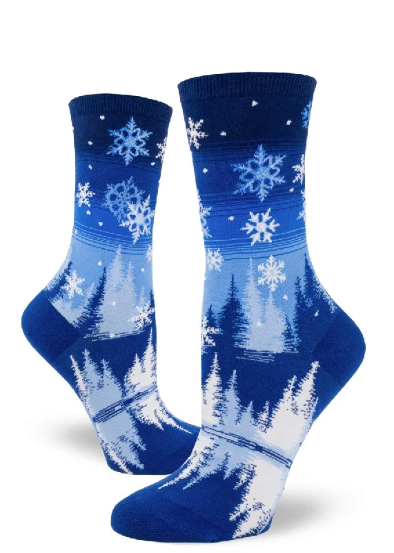 ZZNB-12/24_Women's Snowflakes Crew (Into The Blue)