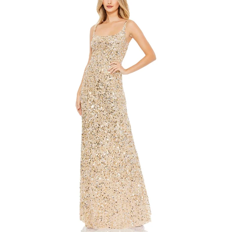 Womens Sequined Long Evening Dress