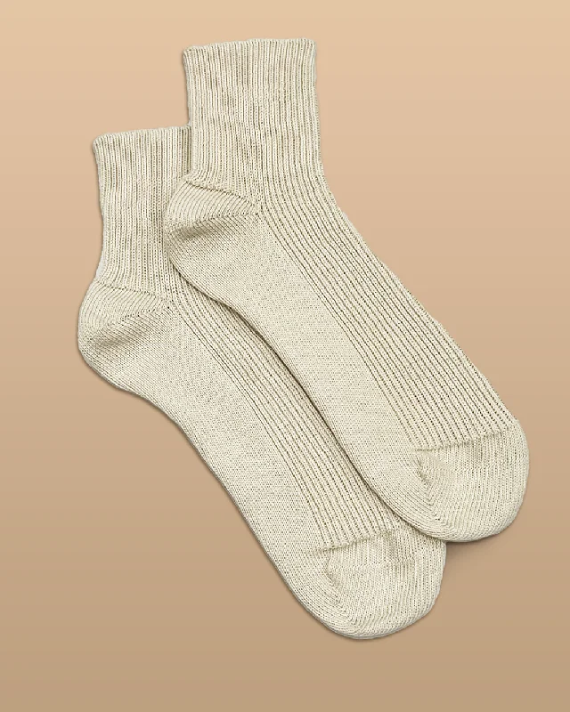 Elastic-Free 100% Organic Cotton Quarter Socks (2 Pairs/Pack)