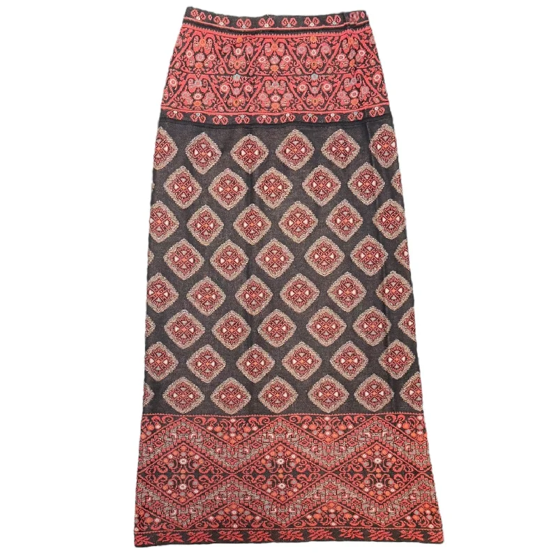 Brasov Maxi Skirt By Peruvian Connection In Red, Size: S