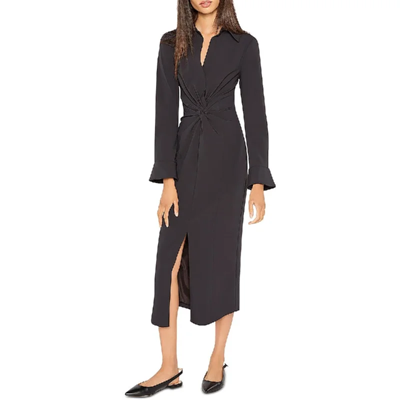 Womens Midi Long Sleeve Wear To Work Dress