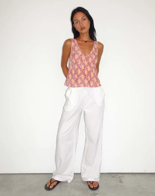 Wasic Linen Trouser in White