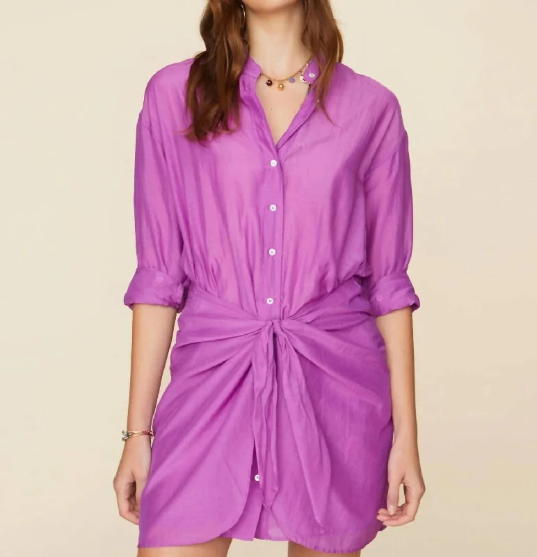 Arly Mini Dress In Purple Sapphire