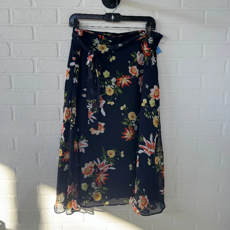 Skirt Midi By Ann Taylor In Navy, Size: 12