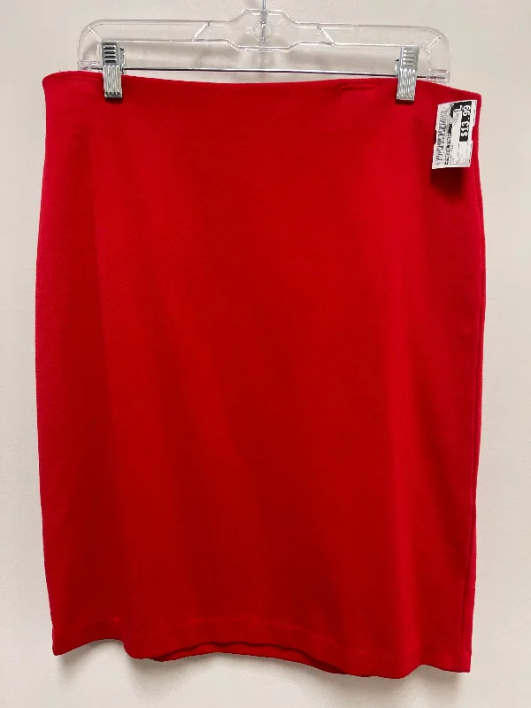 Skirt Midi By Premise Studio In Red, Size: L