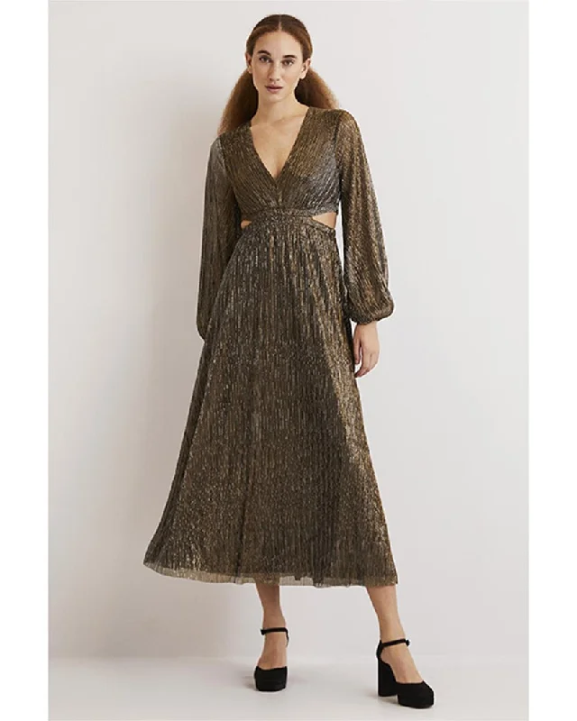 Boden Metallic Cut-Out Maxi Dress