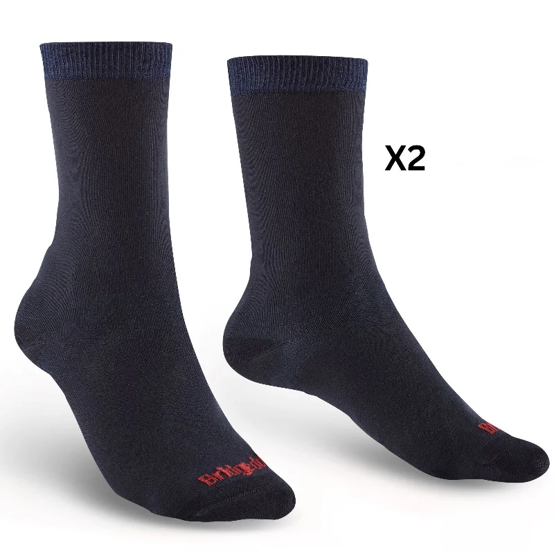 Bridgedale Women's Ultra-Lightweight Coolmax Performance Liner Socks TWIN PACK {BR-710605}