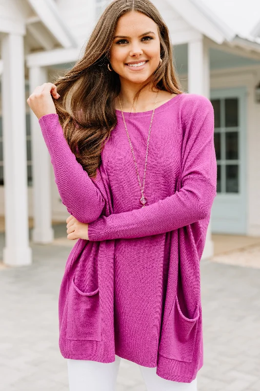 Loving My Life Magenta Purple Pocket Tunic