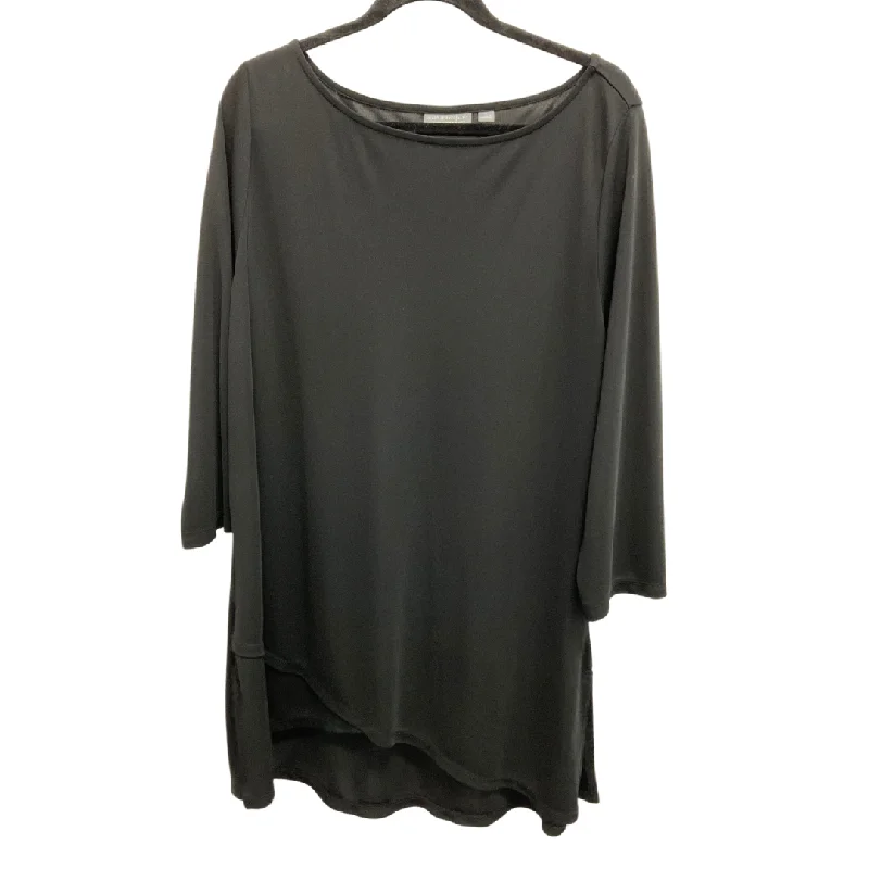 Top 3/4 Sleeve Basic By Susan Graver In Black, Size: Xl