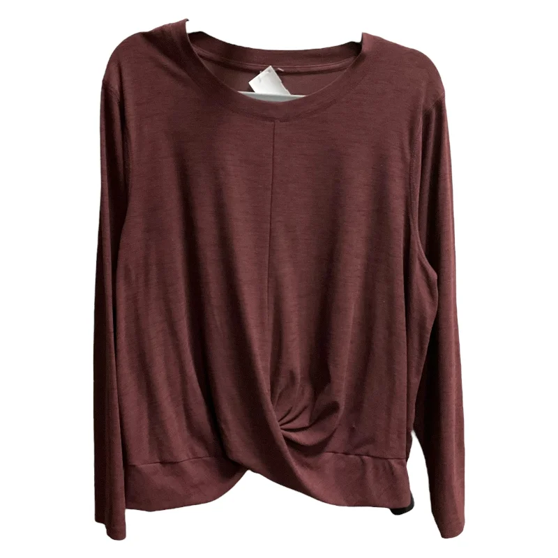 Top Long Sleeve Basic By Old Navy In Red, Size: Xxl