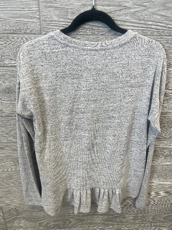 Top Long Sleeve By Banana Republic In Grey, Size: S