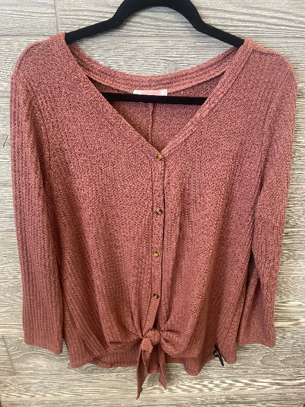 Top Long Sleeve By Clothes Mentor In Mauve, Size: Xl