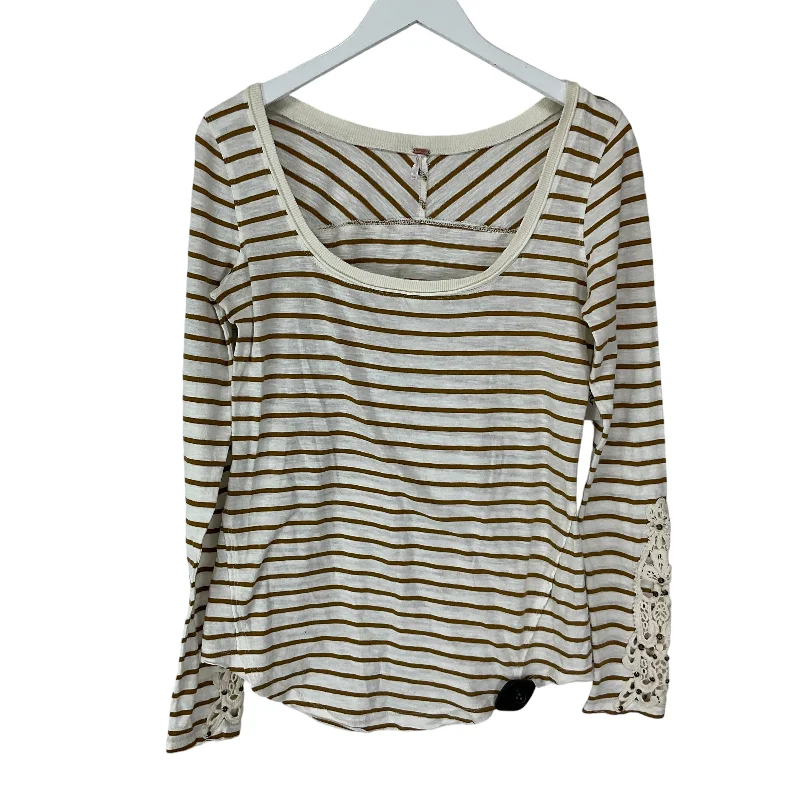 Top Long Sleeve By Free People In Cream, Size: M