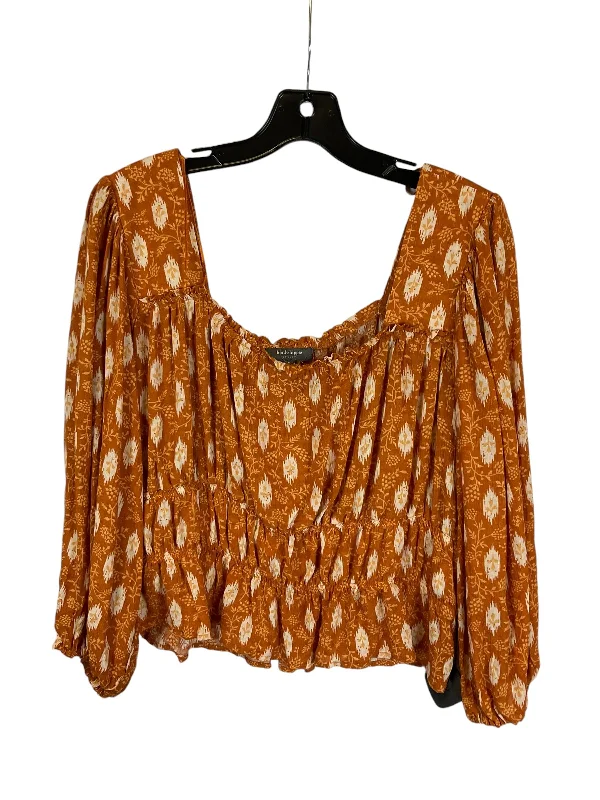 Top Long Sleeve By Haute Hippie In Orange, Size: M