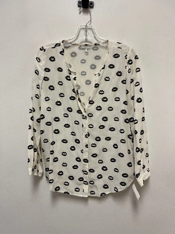 Top Long Sleeve By Joie In Black & White, Size: Xs