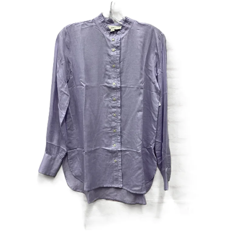 Top Long Sleeve By Loft In Purple, Size: Xs