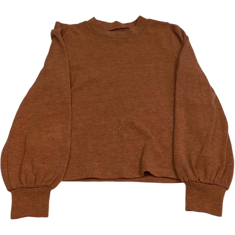 Top Long Sleeve By Madewell In Orange, Size: S