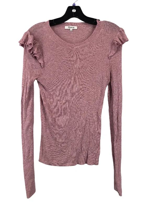 Top Long Sleeve By Madewell In Pink, Size: S