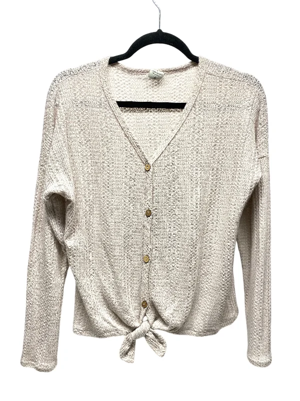 Top Long Sleeve By Paper Crane In Beige, Size: S