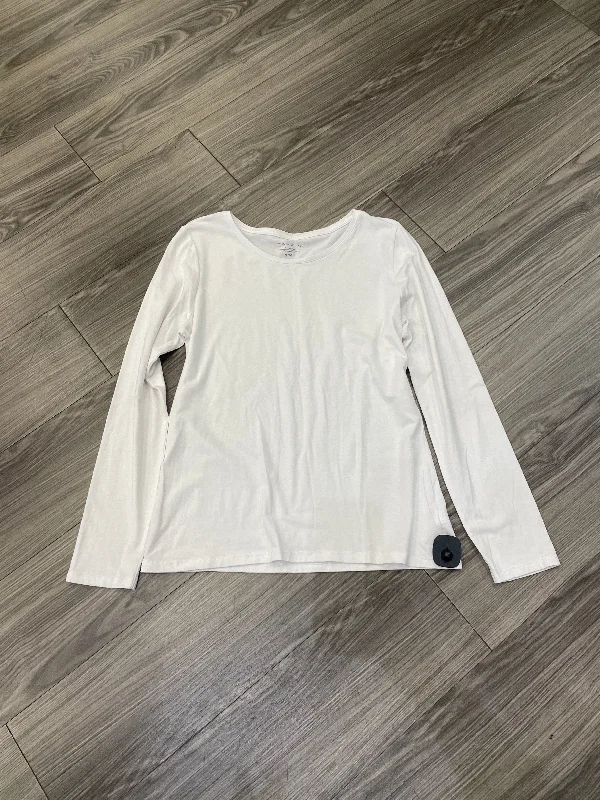 Top Long Sleeve By Tahari By Arthur Levine In White, Size: Xl